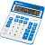   Калькулятор настольный Eleven CDC-120-WH/NV, 12 разрядов, двойное питание, 155*206*38мм, белый/темно-синий