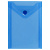 Папка-конверт на кнопке OfficeSpace, А6 (105*148мм), 150мкм, полупрозрачная, синяя