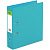 Папка-регистратор СТАММ "Имидж", 70мм, бумвинил, двухстор., с карманом, нижний метал. кант, бирюзовая