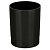 Подставка-стакан СТАММ "Лидер", пластиковая, круглая, черная