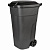 Бак для мусора уличный PlastTeam, с крышкой, на колесах, 110л