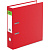 Папка-регистратор СТАММ "Бизнес", 70мм, бумвинил, с карм. на корешке, нижний метал. кант, красная