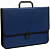 Папка-портфель  2 отделения OfficeSpace, А4+, 370*280*120мм, на замке, синий