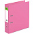 Папка-регистратор СТАММ "Имидж", 70мм, бумвинил, двухстор., с карманом, нижний метал. кант, розовая