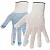Перчатки х/б 10 класс OfficeClean, эконом, с точечным ПВХ, 3 нитки, белый, (30-32г), 82 текс